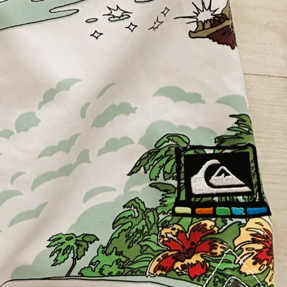 RARE Quiksilver Sample Boardshorts | Vintage Surf Art | Size 32 - Picture 6 of 6